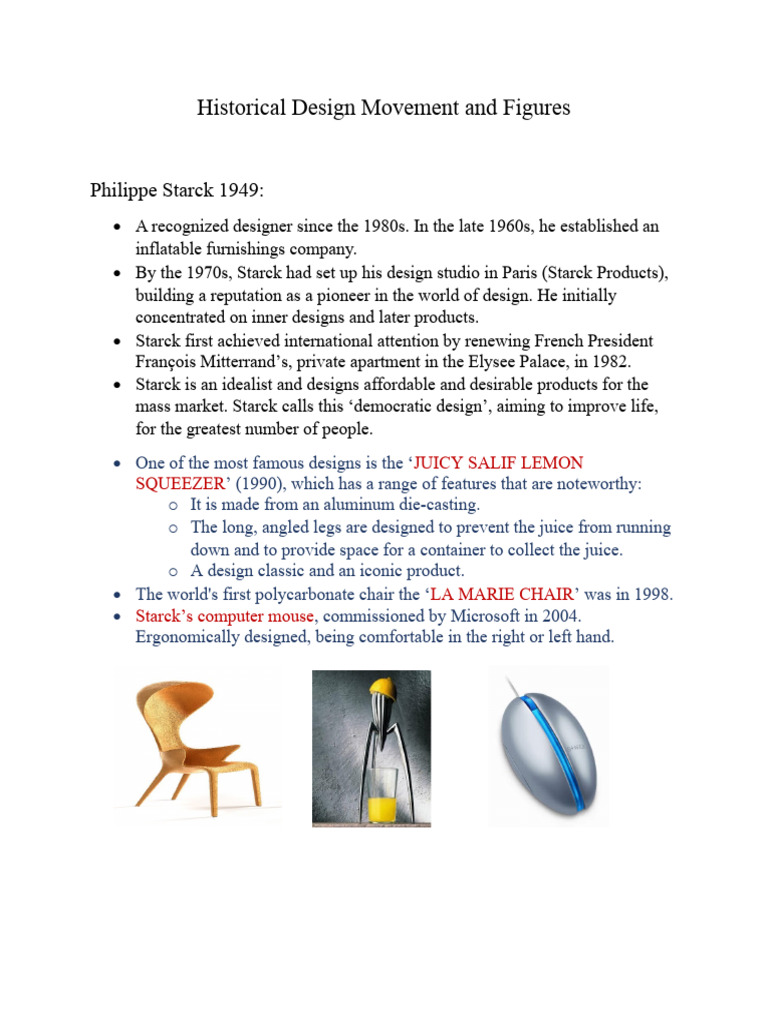 Historical Design Movements Overview | PDF | Lifestyle