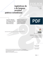 Actitudes Lingüísticas de Estudiantes de Lenguas de Una Universidad Pública Colombiana - Fólios