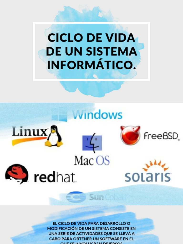 Ciclo de Vida de Un Sistema Informático. Presentación PDF