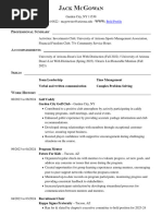 Jack Mcgowan Resume