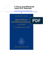 Spectral Theory and Differential Operators D E Edmunds All Chapter