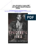 Spectres Jinx Knights Legion MC North Dakota Chapter Book 6 Naomi Porter All Chapter