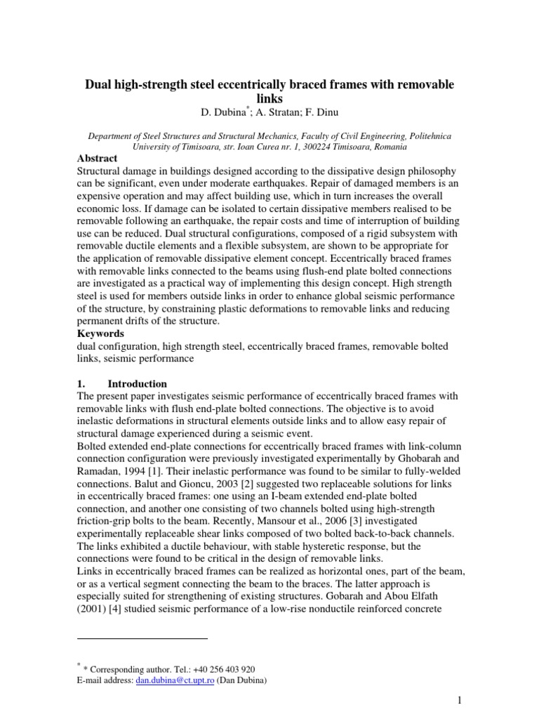 Multi Storey Steel Building 01 | PDF | Plasticity (Physics) | Strength ...