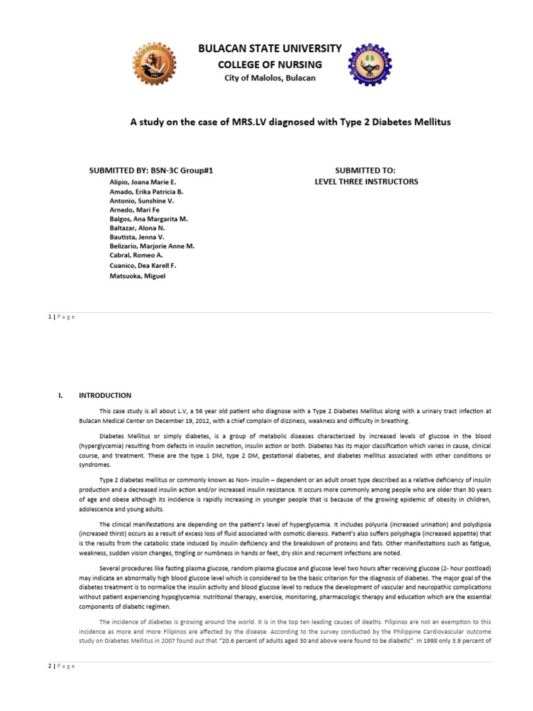 Case Study: Type 2 Diabetes Mellitus | PDF | Diabetes | Hyperglycemia