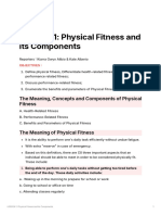 Physical Fitness and Its Components