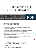 Confidentiality and Privacy