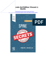 Spine Secrets 3Rd Edition Vincent J Devlin All Chapter