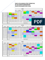 Jadwal Pelajaran PTM Terbatas TP 2021 - 2022