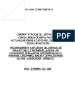 Términos de Referencia Actualizacion de Precios