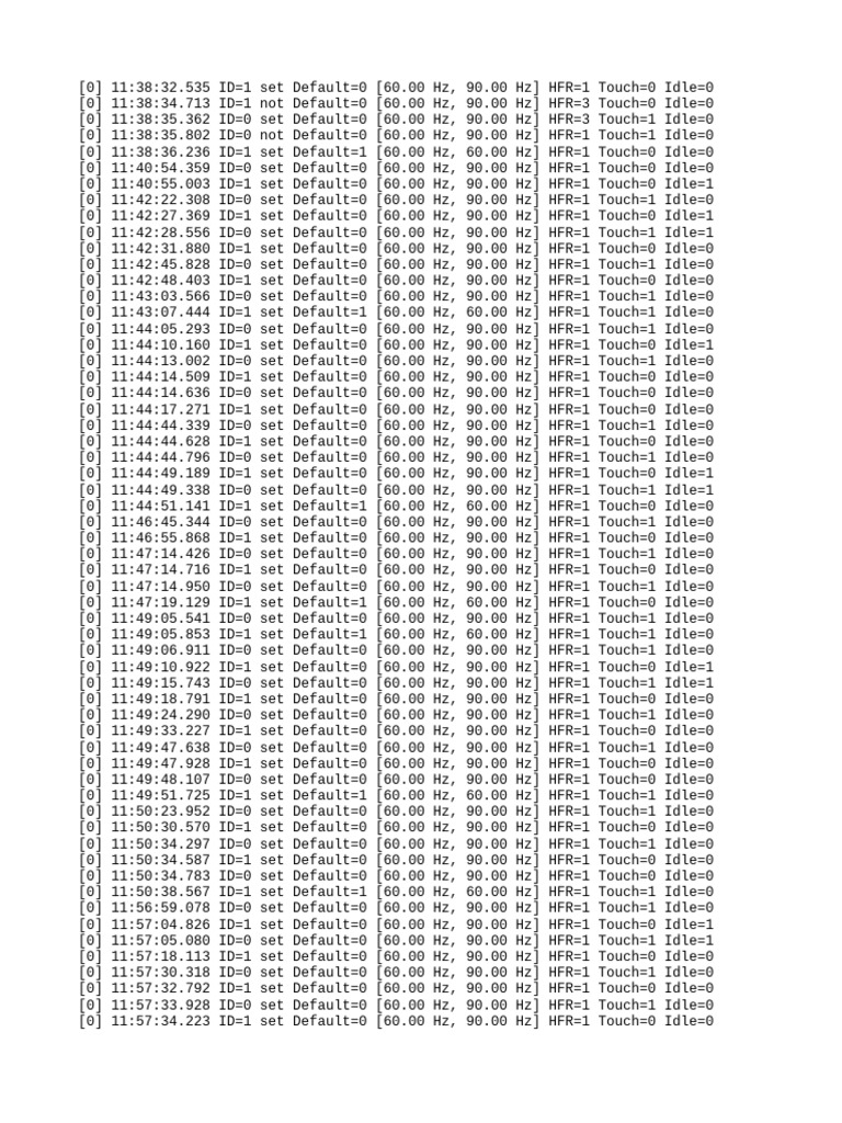 Device Touch and Idle Status Log | PDF