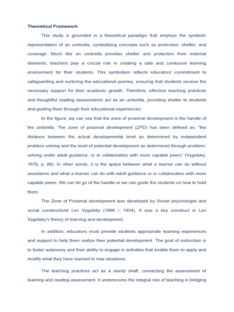 Theoretical Framework Sample | PDF | Educational Assessment | Cognitive ...