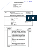 3° Grado - ACTIVIDAD DE APRENDIZAJE - INGLES