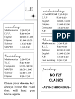 Black White Minimalist Class Schedule Planner