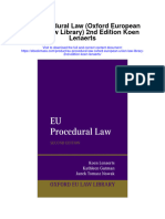 Eu Procedural Law Oxford European Union Law Library 2Nd Edition Koen Lenaerts Full Chapter