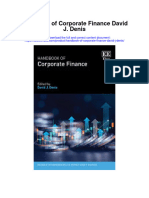 Handbook of Corporate Finance David J Denis Full Chapter