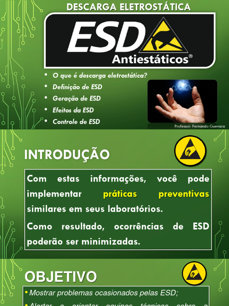 Controle de Descarga Eletrostática ESD | PDF | Eletricidade | Eletrostática