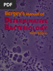 Bergey's Manual of Determinative Bacteriology Bergey, D H David