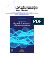 Handbook of Hydroinformatics Volume I Classic Soft Computing Techniques Saeid Eslamian Full Chapter