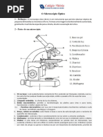 Componentes da Microscopia Óptica | PDF | Microscópio | Ótica