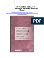 Investment Valuation and Asset Pricing Models and Methods James W Kolari Full Chapter
