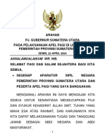 22 April 2024, Arahan Pj. Gubsu Pada Pelaksanaan Apel Pagi Di Lingkungan Pemerintah Provinsi Sumatera Utara