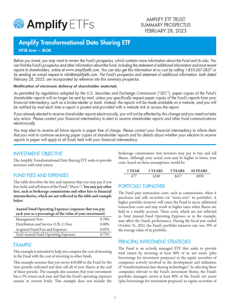 Blockchain Investment ETF Guide | PDF | Investment Fund | Investing