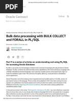 Bulk Data Processing With BULK COLLECT and FORALL in PL - SQL