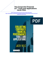 Evaluating Corporate Financial Performance Tools and Applications Jacek Welc Full Chapter