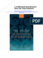 The Syntax of Mainland Scandinavian 1St Edition Jan Terje Faarlund Full Chapter