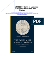 The Tables of 1322 by John of Ligneres An Edition With Commentary Jose Chabas Full Chapter
