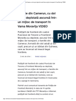 Familie Din Camerun, Cu Doi Copii, Depistată Ascunsă Într-Un Mijloc de Transport În Vama Moraviţa VIDEO