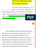 Pembentukan Konsonan Bahasa Indonesia