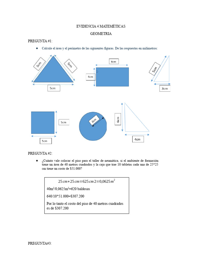 Evidencia 4 Mateméticas | PDF | Triángulo | Ángulo
