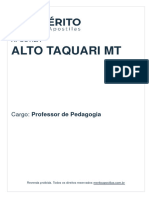 Apostila Professor de Pedagogia Prefeitura de Alto Taquari MT