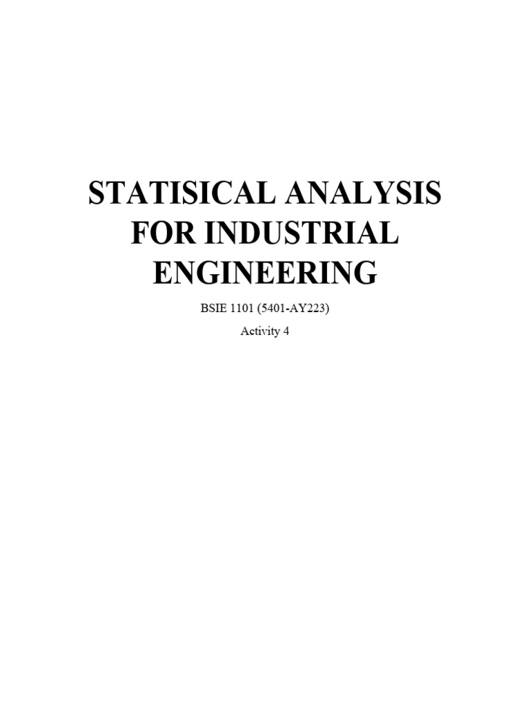 Probability Calculations in Industrial Engineering | PDF