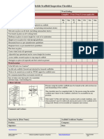 Mobile Scaffold Inspection Checklist