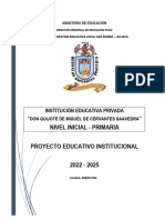 Nivel Inicial - Primaria Proyecto Educativo Institucional 2022 - 2025