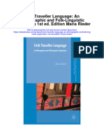 Download Irish Traveller Language An Ethnographic And Folk Linguistic Exploration 1St Ed Edition Maria Rieder full chapter