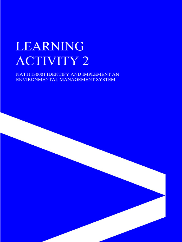 2 - Nat11130001 Learning Activity 2 | PDF | Environmental Impact ...