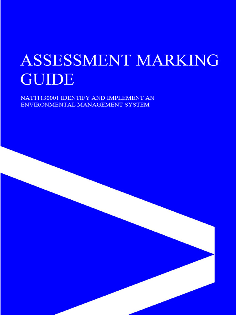 3 - Nat11130001 Assessment Marking Guide | PDF | Environmental Resource ...