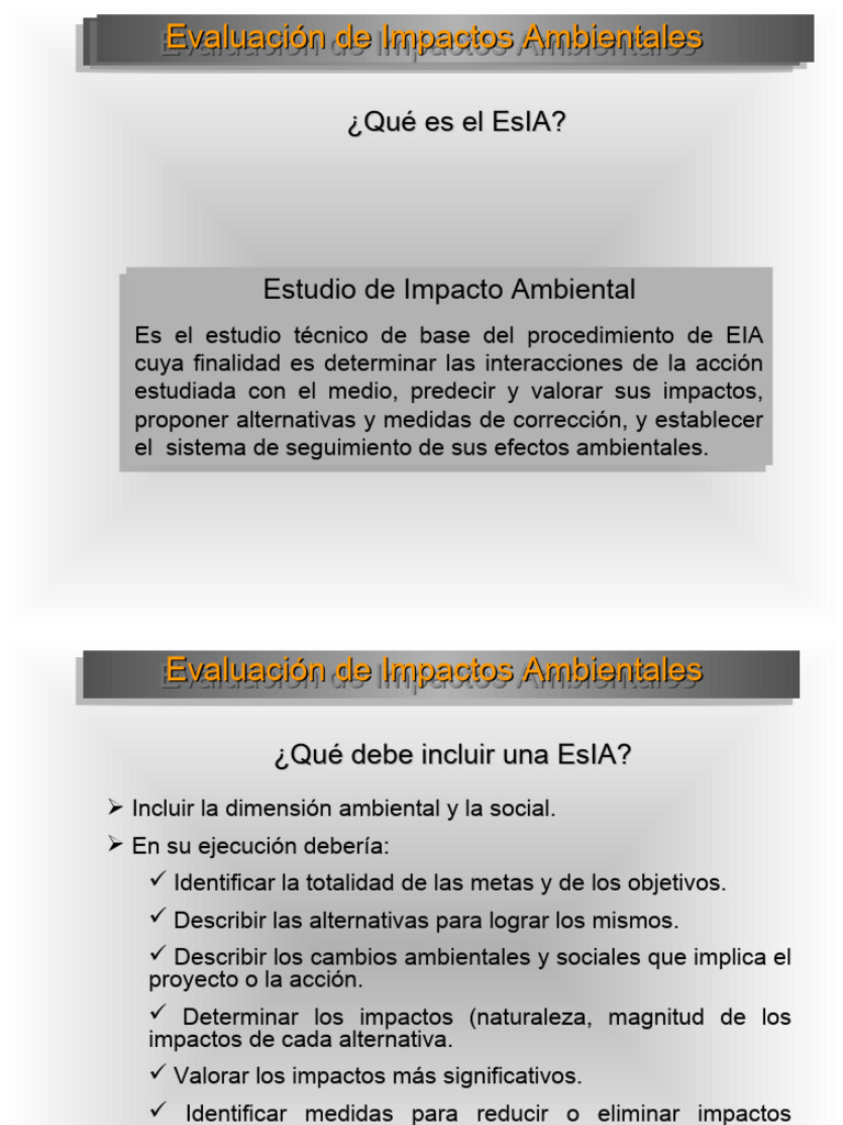 Guía Completa sobre EsIA y EIA | PDF | Evaluación de impacto ambiental