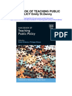 Secdocument - 522download Handbook of Teaching Public Policy Emily ST Denny Full Chapter