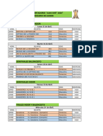 Calendario Cuartos, Semis y Final