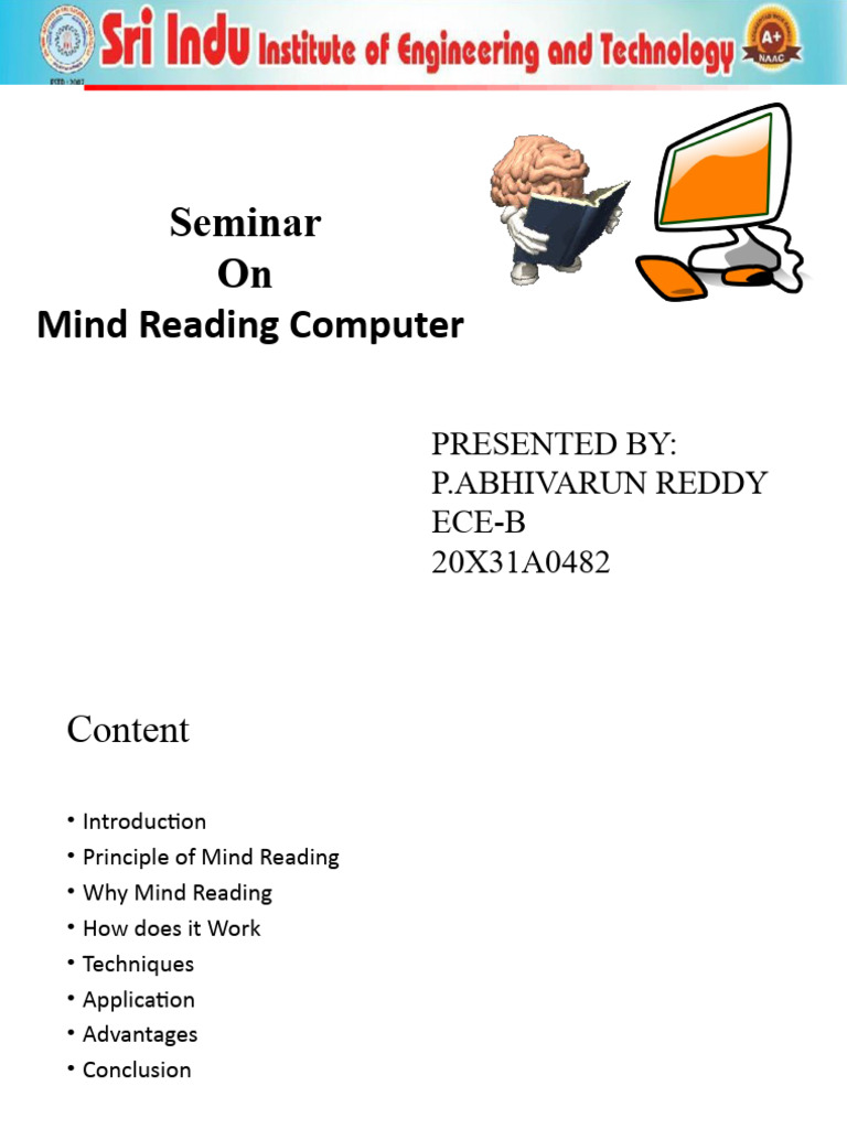 Mind Reading Computer Seminar Overview | PDF | Mind | Statistical ...