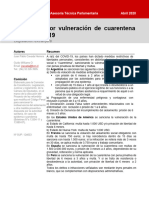 Sanciones Por Vulneración de Cuarentena Por COVID-19.) Legislación Extranjera (BCN - CL, Abr2020)