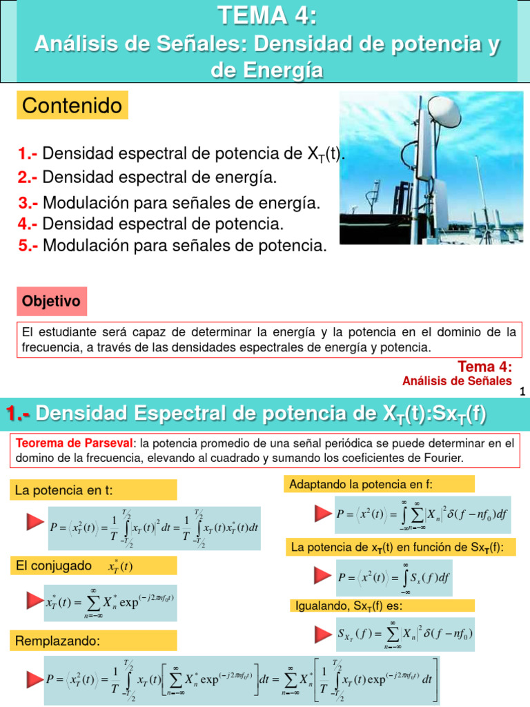 Análisis de Densidad Espectral en Señales | PDF | Densidad espectral ...