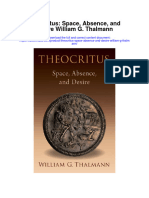 Theocritus Space Absence and Desire William G Thalmann Full Chapter