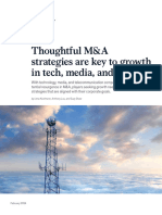 Thoughtful M and A Strategies Are Key To Growth in Tech Media and Telcom