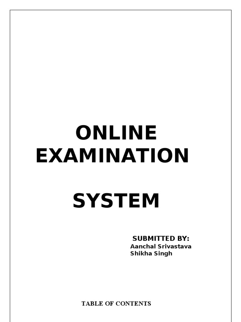 Online Examination System: Submitted by | PDF