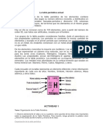 La Tabla Periódica Actual